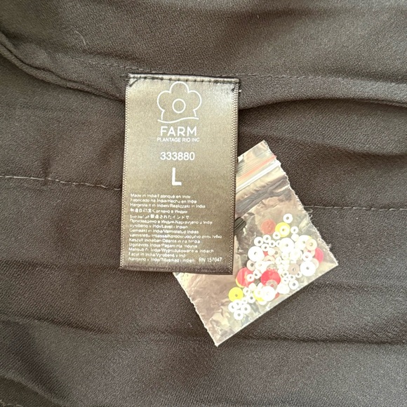 FARM Rio Embroidered Stones Pleated Maxi Dress, Size L, NWT 🇧🇷 - Picture 16 of 16